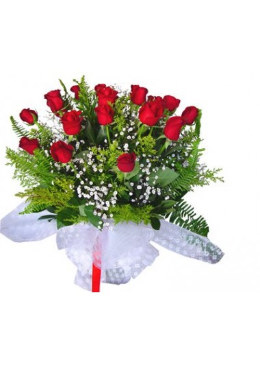Kırmızı Gül Buket (15 Adet) 1. sınıf